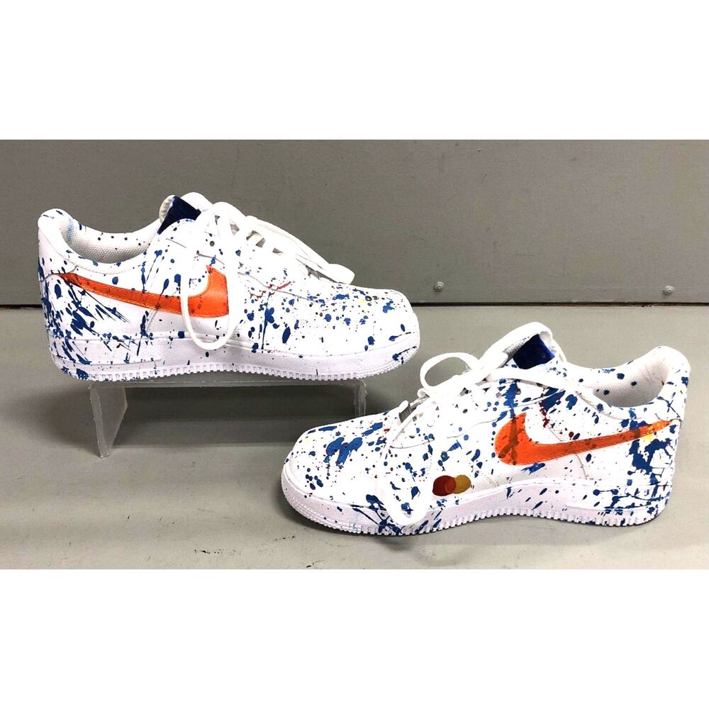 Nike Men Air Force 1 CW2288-111 White Multicolor Lace-Up Athletic Shoes 9 - Picture 3 of 5